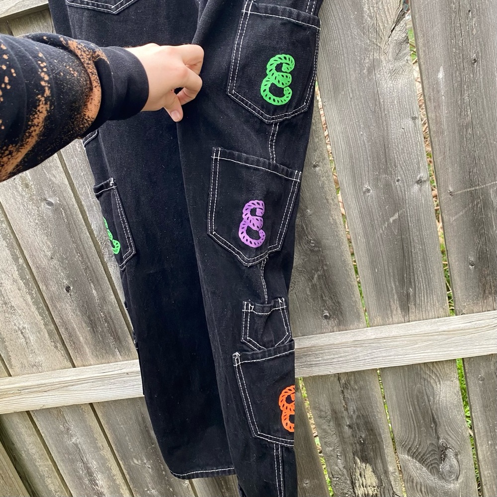 Jnco Inspired Custom Pants colored Snakes Juniors 9 XL (J)
